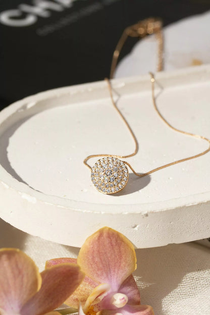 Colar Redondo com Zircônias Brancas 52cm - Banho de Ouro 18k